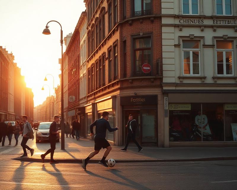 Place Flagey, golden hour